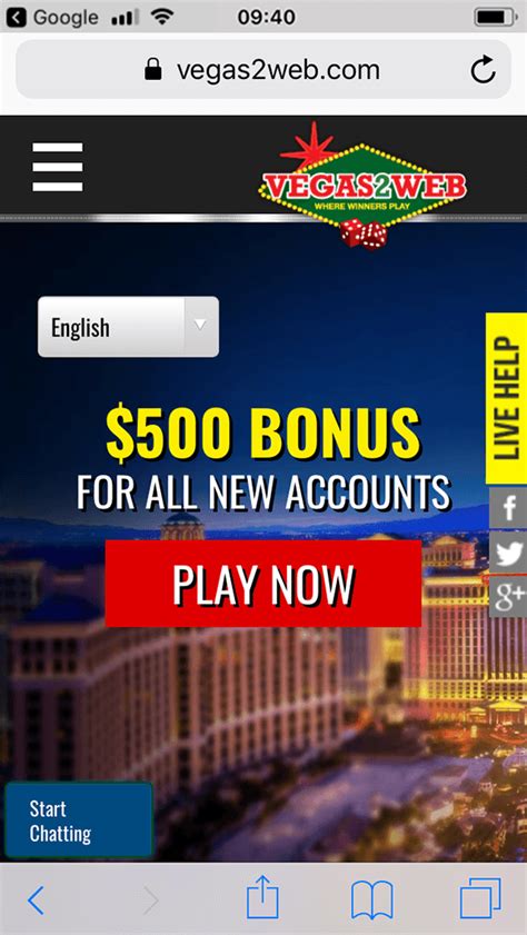 Vegas2web casino app